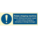 Sign IMO Potato chipping machine - Sikkerhedsgiganten