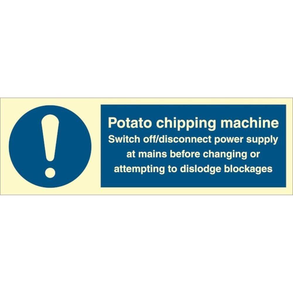 Sign IMO Potato chipping machine - Sikkerhedsgiganten