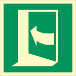 Sign IMO Push door on the left - hand side to open - Sikkerhedsgiganten