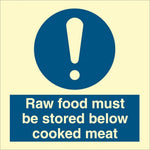 Sign IMO Raw food must be stored below cooked meat - Sikkerhedsgiganten