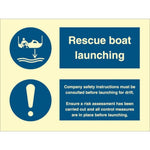 Sign IMO Rescue boat launching procedure - Sikkerhedsgiganten