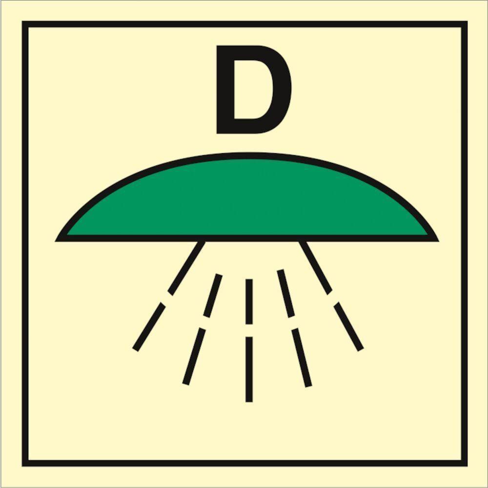 Sign IMO Space protected by drenching fire extingu - Sikkerhedsgiganten