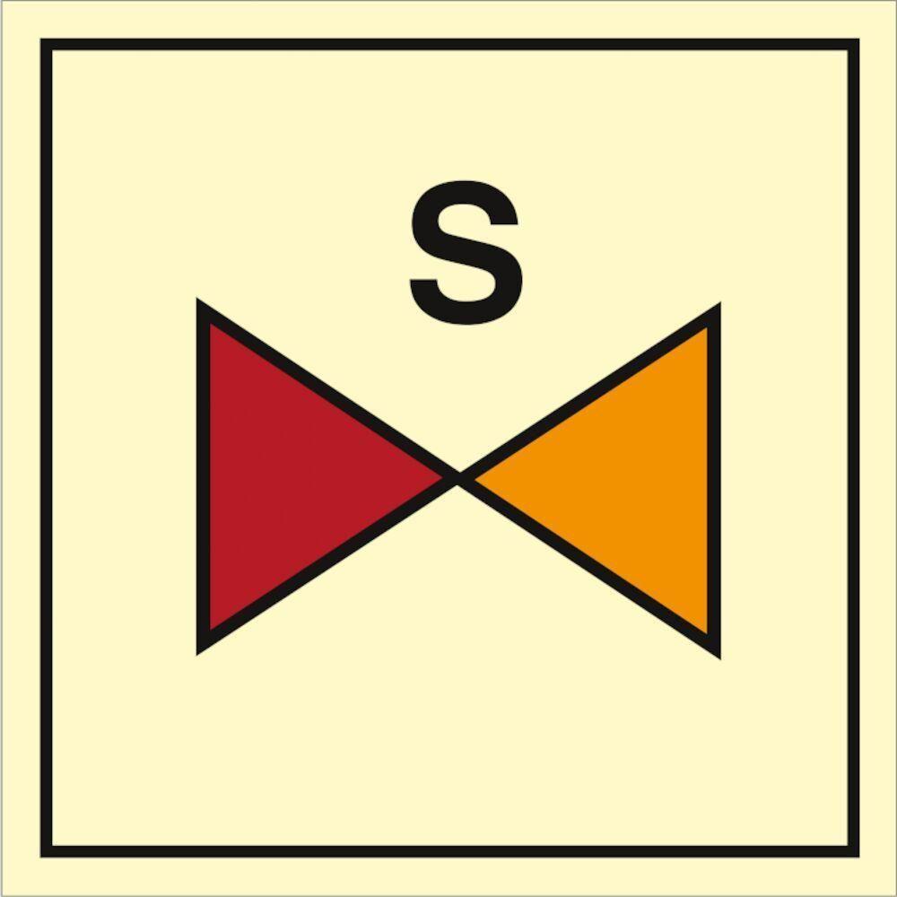 Sign IMO Sprinkler section valve - Sikkerhedsgiganten