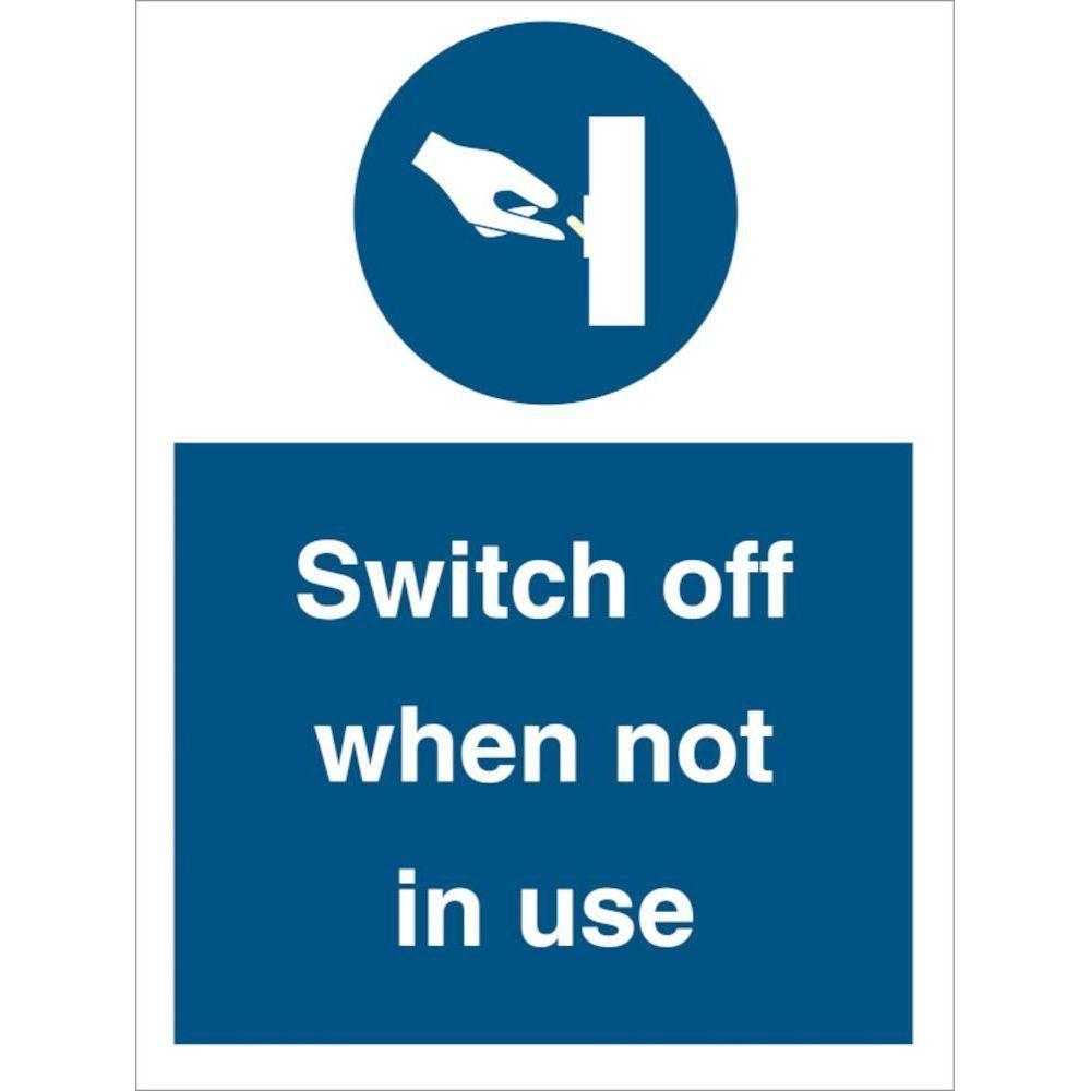 Sign IMO Switch off when not in use - Sikkerhedsgiganten