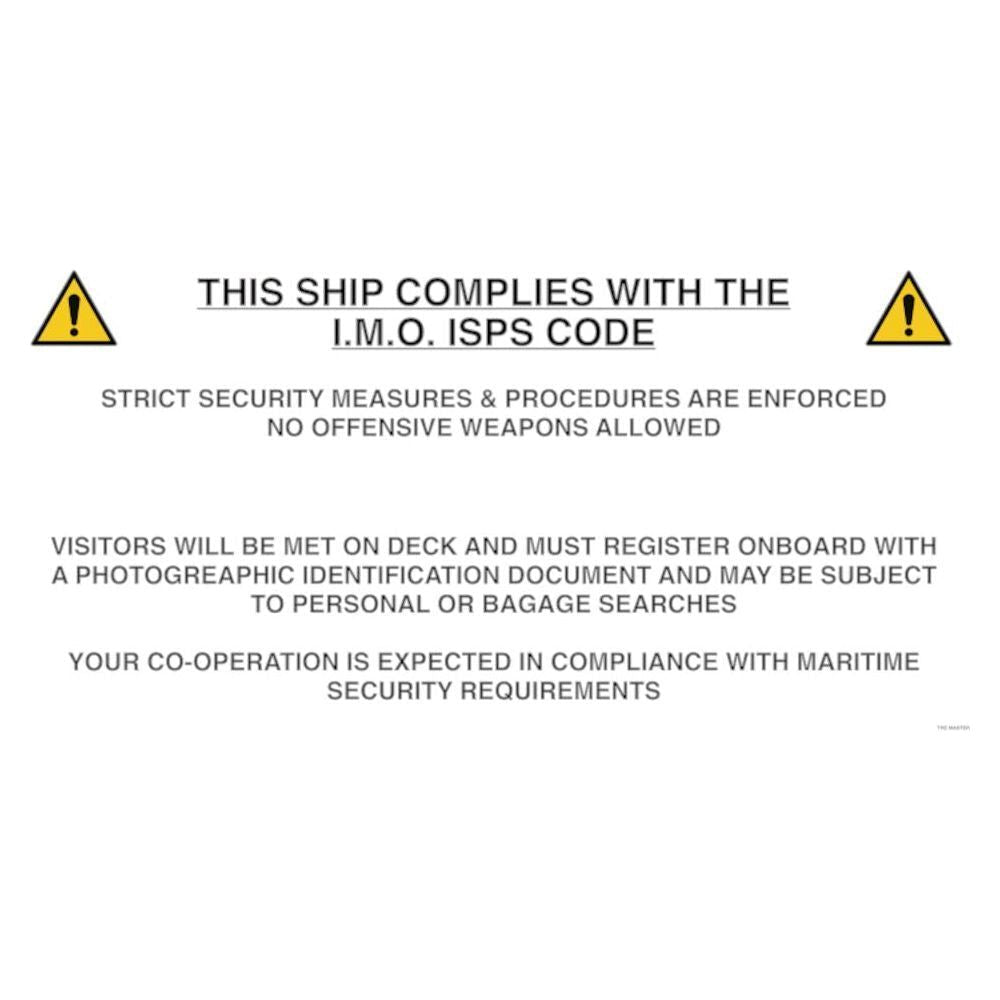 Sign IMO This ship complies with the - Sikkerhedsgiganten