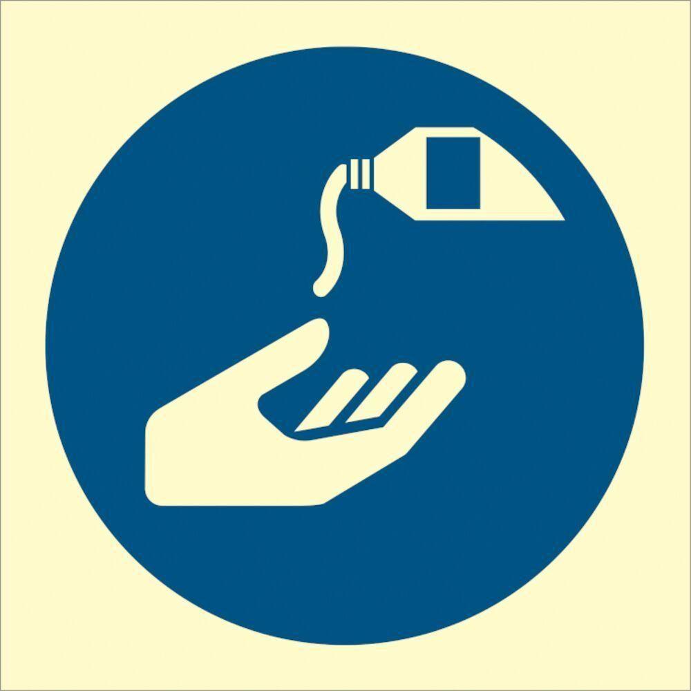 Sign IMO Use barrier cream - Sikkerhedsgiganten