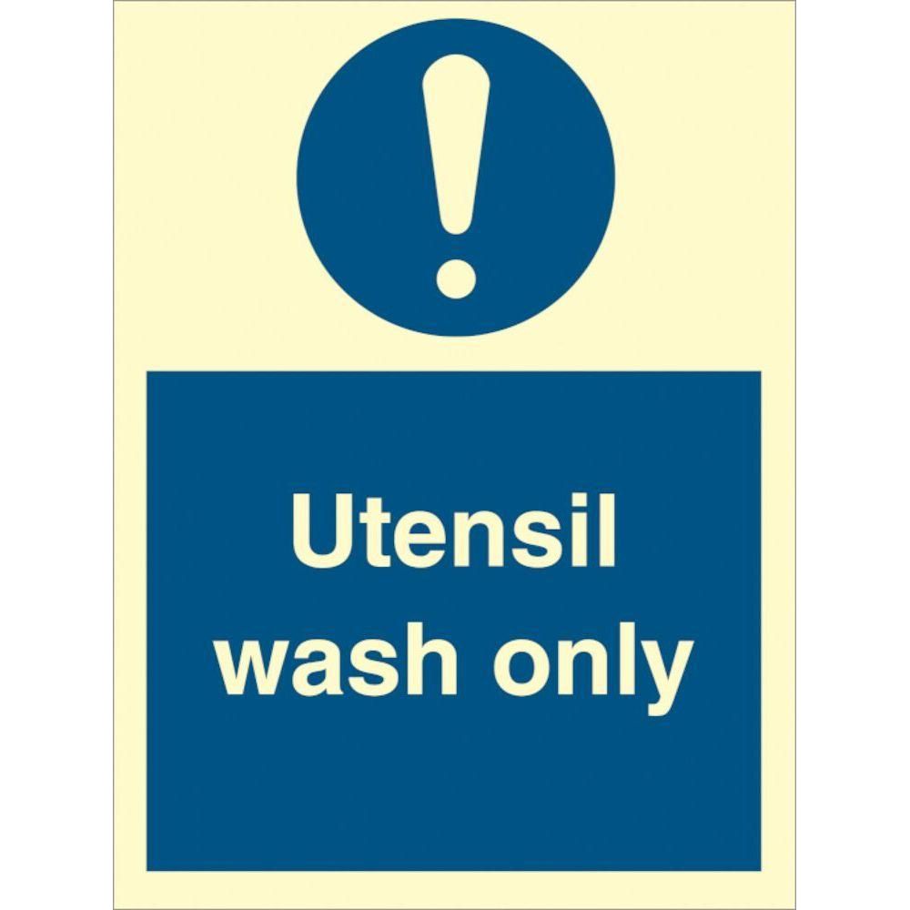 Sign IMO Utensil wash only - Sikkerhedsgiganten