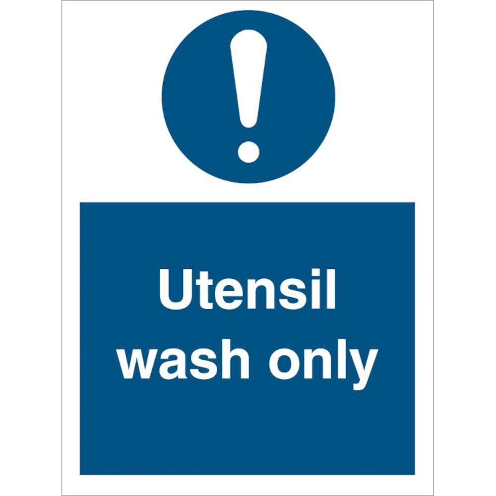 Sign IMO Utensil wash only - Sikkerhedsgiganten