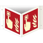 Sign IMO vinkelskilt Fire alarm - Sikkerhedsgiganten