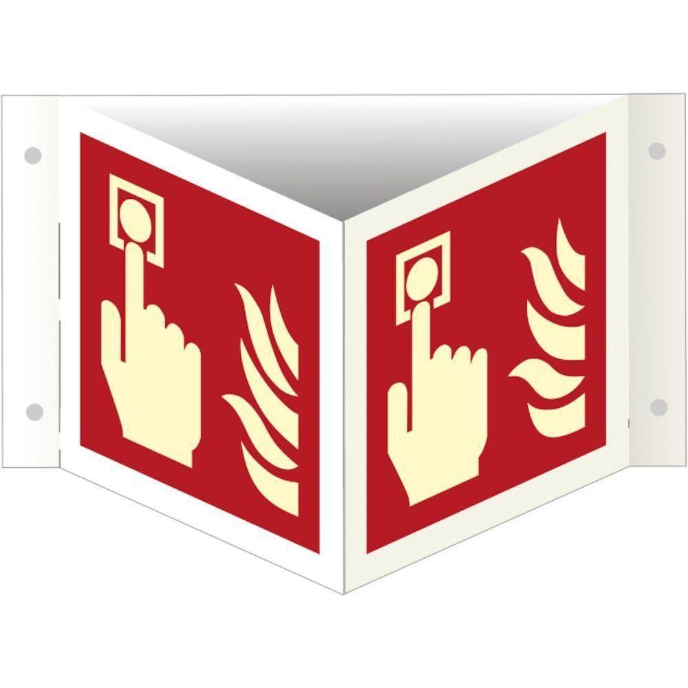 Sign IMO vinkelskilt Fire alarm - Sikkerhedsgiganten