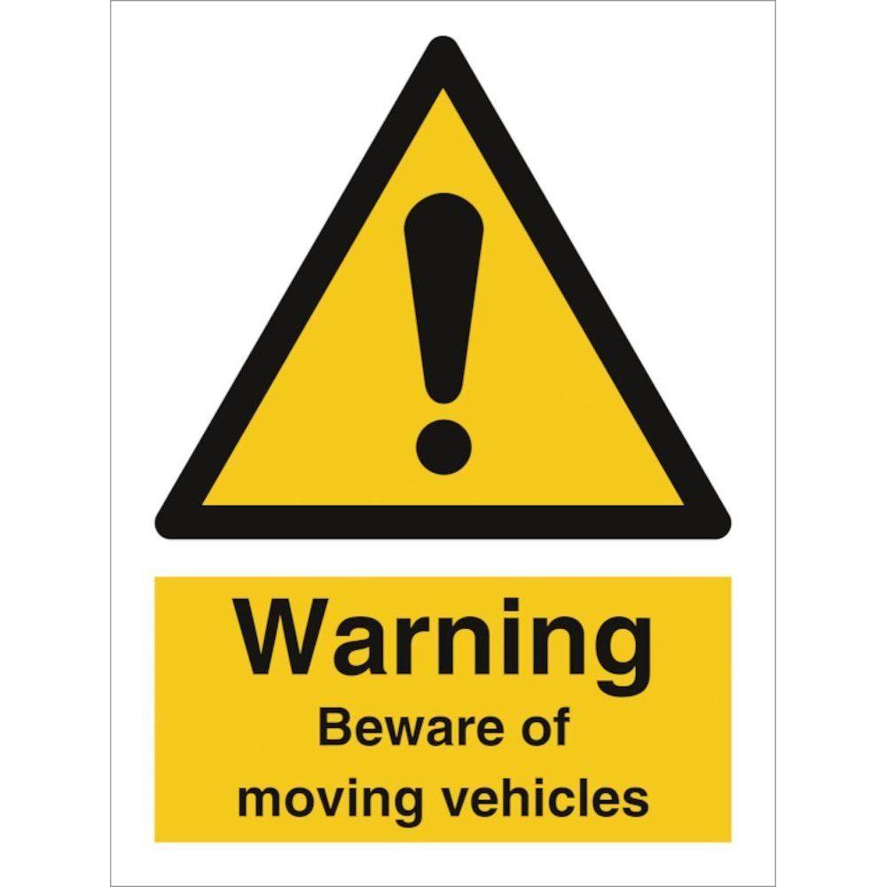Sign IMO Warning Beware of moving vehicle - Sikkerhedsgiganten