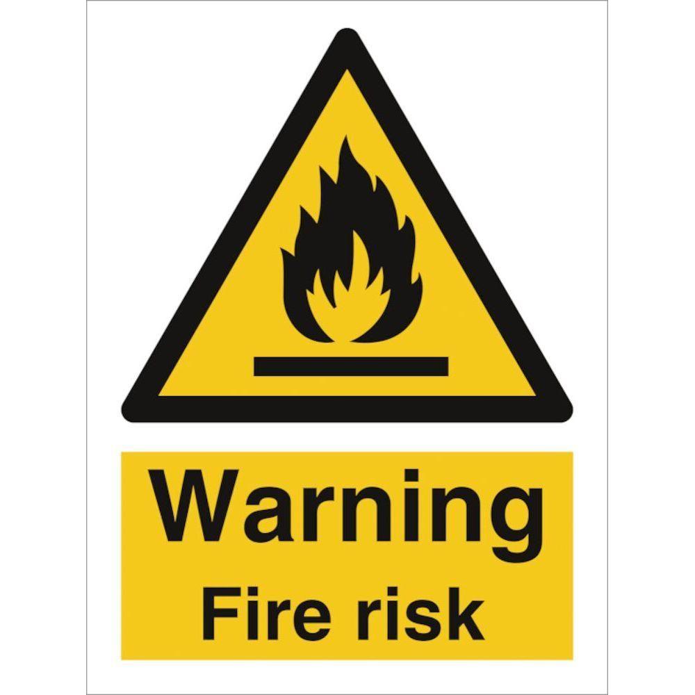 Sign IMO Warning fire risk - Sikkerhedsgiganten