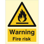 Sign IMO Warning fire risk - Sikkerhedsgiganten