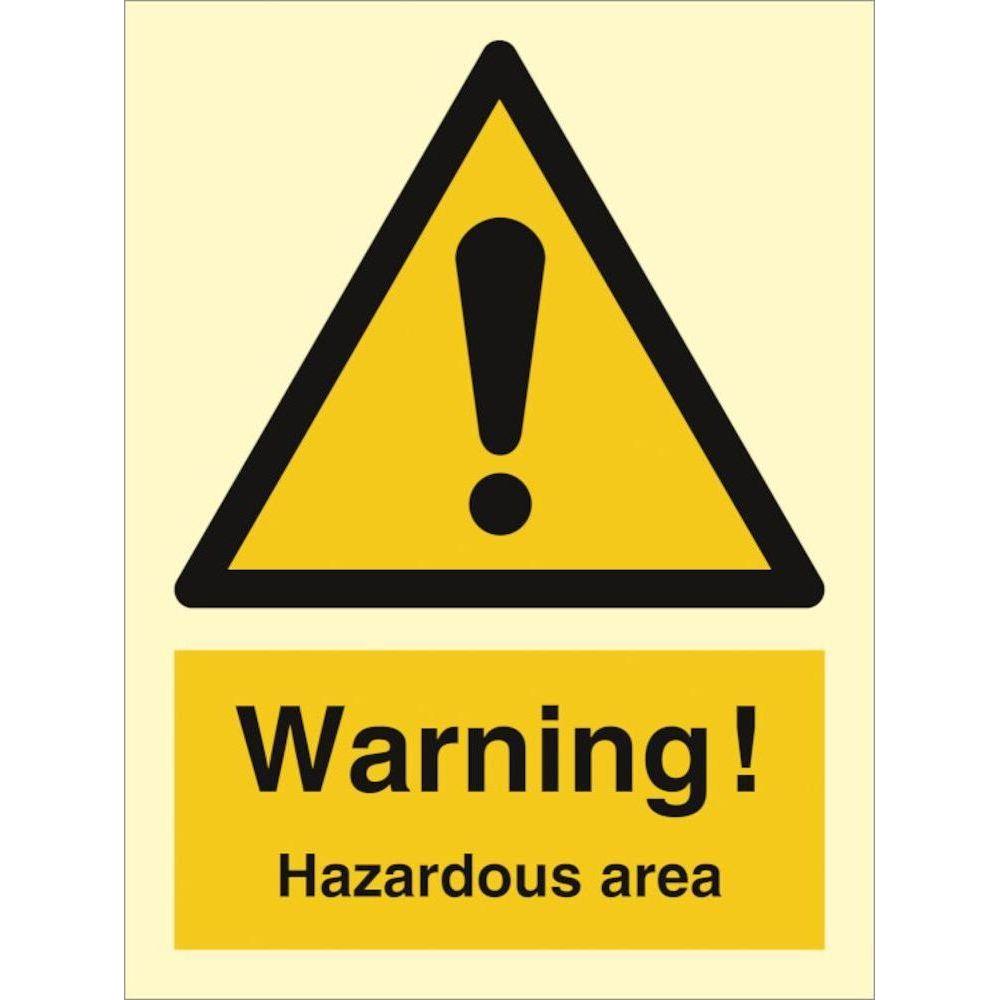 Sign IMO Warning Hazardous area - Sikkerhedsgiganten