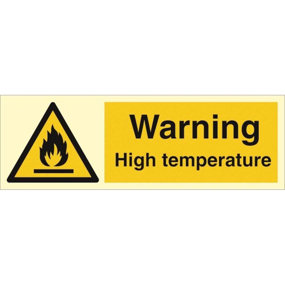 Sign IMO Warning - High temperature - Sikkerhedsgiganten