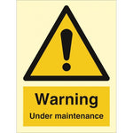 Sign IMO Warning Under maintenance - Sikkerhedsgiganten