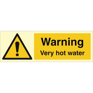 Sign IMO Warning - Very hot water - Sikkerhedsgiganten
