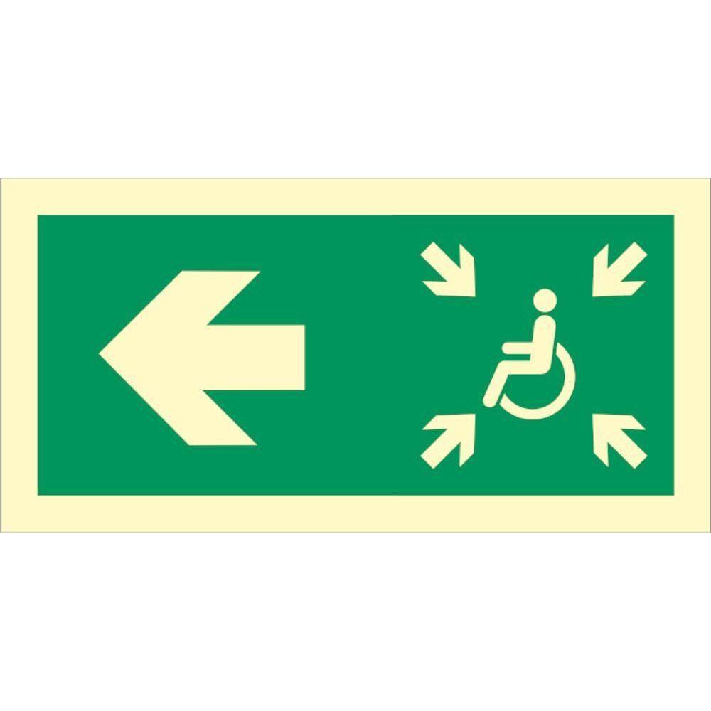 Sign IMO Wheelchair direction left - Sikkerhedsgiganten