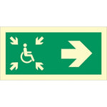 Sign IMO Wheelchair direction right - Sikkerhedsgiganten
