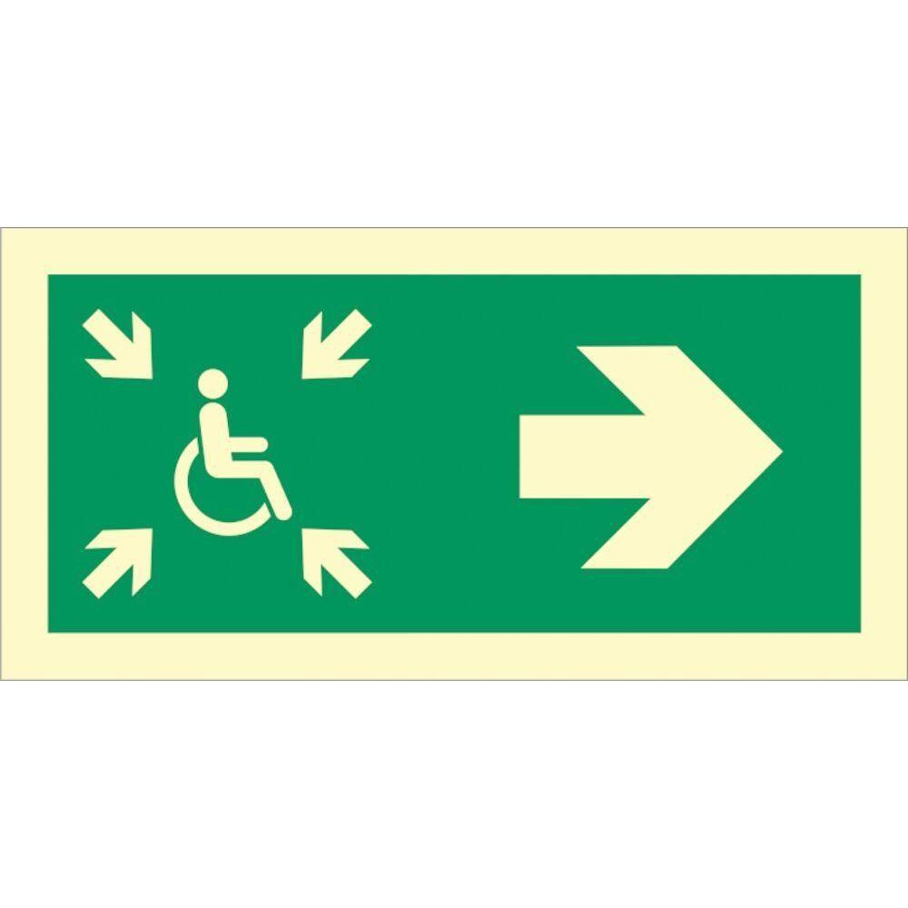 Sign IMO Wheelchair direction right - Sikkerhedsgiganten