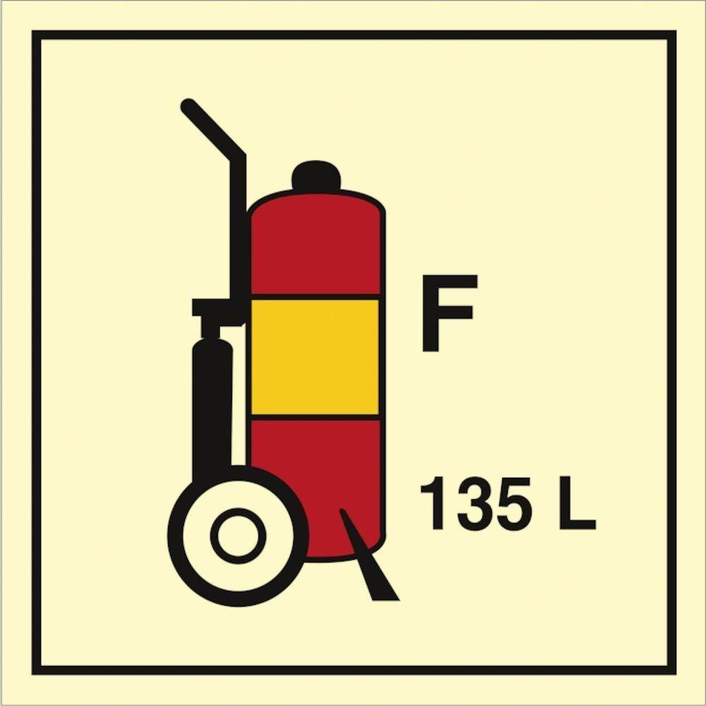 Sign IMO Wheeled fire extinguisher F 135L - Sikkerhedsgiganten