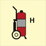 Sign IMO Wheeled fire extinguisher Halon - Sikkerhedsgiganten