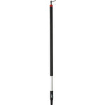 Skaft med vandgennemløb, Vikan, 102,5cm, sort, PP/aluminium, isoleret gribestykke, gevind, slangekob - Sikkerhedsgiganten