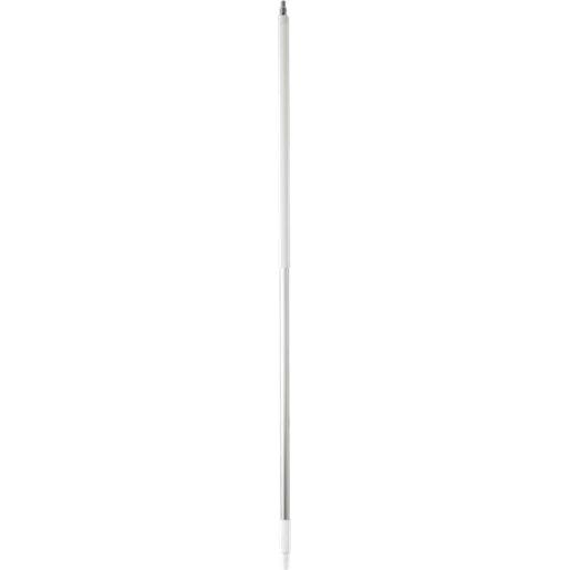 Skaft med vandgennemløb, Vikan, 156,5cm, hvid, PP/aluminium, gevind, Q - kobling - Sikkerhedsgiganten