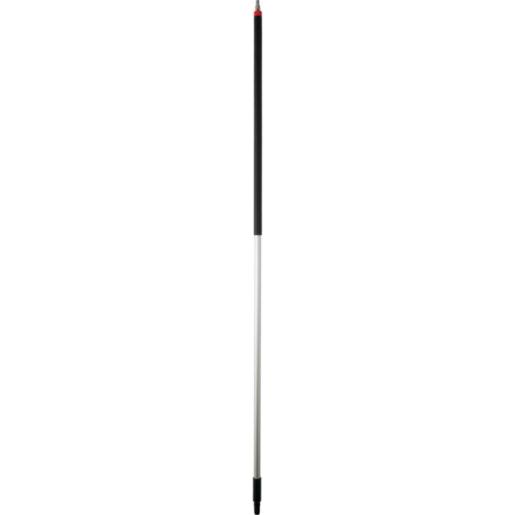 Skaft med vandgennemløb, Vikan, 193,5cm, stål, PP/aluminium, gevind, slangekobling - Sikkerhedsgiganten