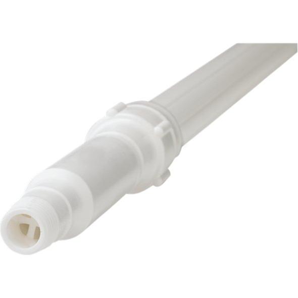 Skaft med vandgennemløb, Vikan, hvid, PP/aluminium, 161 - 278 cm, gevind, Q - kobling - Sikkerhedsgiganten