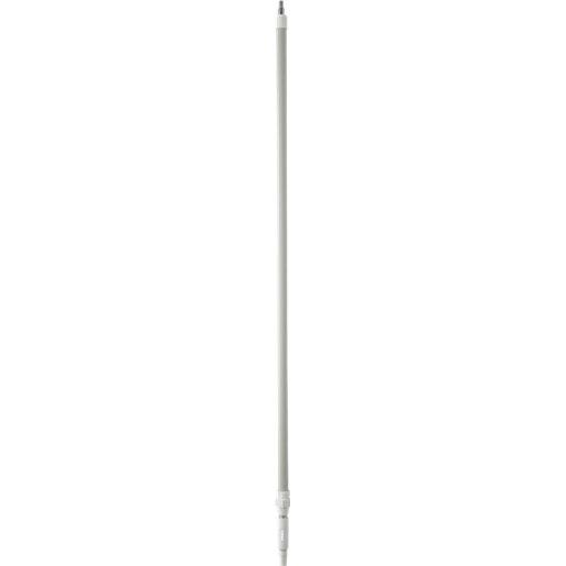 Skaft med vandgennemløb, Vikan, hvid, PP/aluminium, 161 - 278 cm, gevind, Q - kobling - Sikkerhedsgiganten