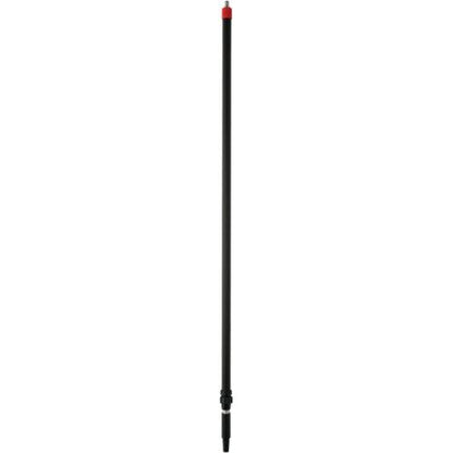 Skaft med vandgennemløb, Vikan, sort, PP/aluminium, 160 - 278 cm, isoleret gribestykke, gevind, klik - k - Sikkerhedsgiganten