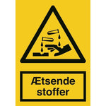 Skilt Ætsende stoffer - Sikkerhedsgiganten