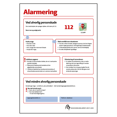 Skilt Alarmering 401680 - Sikkerhedsgiganten