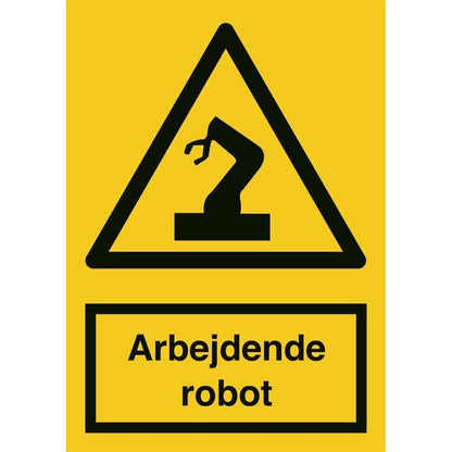 Skilt Arbejdende robot A343 - Sikkerhedsgiganten