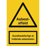 Skilt Asbestaffald A311 - Sikkerhedsgiganten