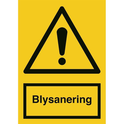 Skilt Blysanering 400255 - Sikkerhedsgiganten