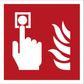 Skilt Brandalarm alarmknap 132112 - Sikkerhedsgiganten