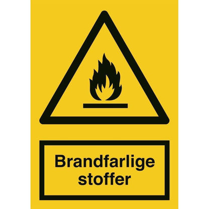 Skilt Brandfarlige stoffer A303 - Sikkerhedsgiganten