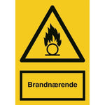 Skilt Brandnærende A328 - Sikkerhedsgiganten