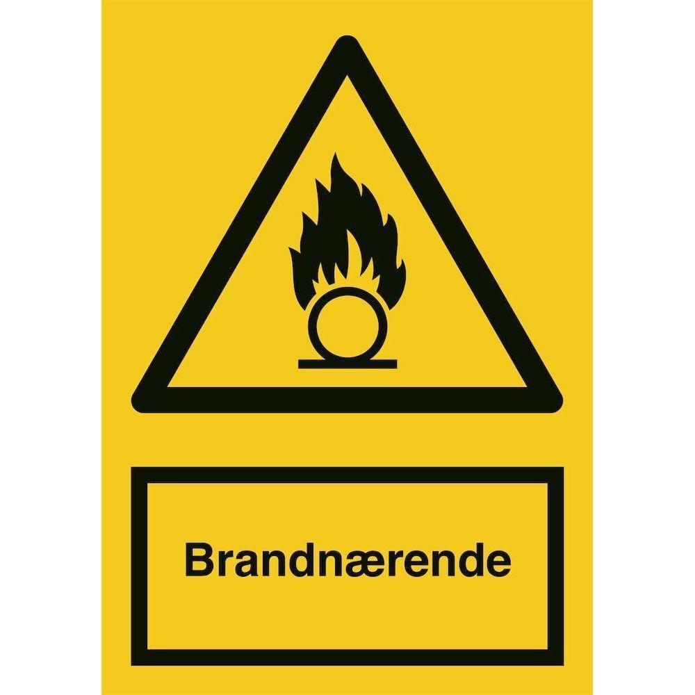 Skilt Brandnærende A328 - Sikkerhedsgiganten