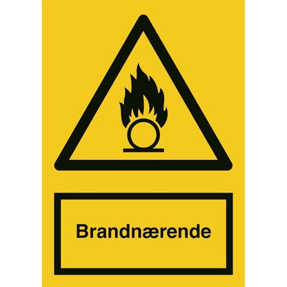 Skilt Brandnærende A328 - Sikkerhedsgiganten