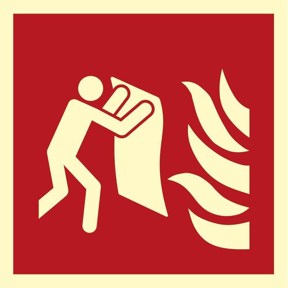 Skilt Brandtæppe 132110 - Sikkerhedsgiganten