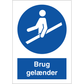 Skilt Brug gelænder P222 - Sikkerhedsgiganten