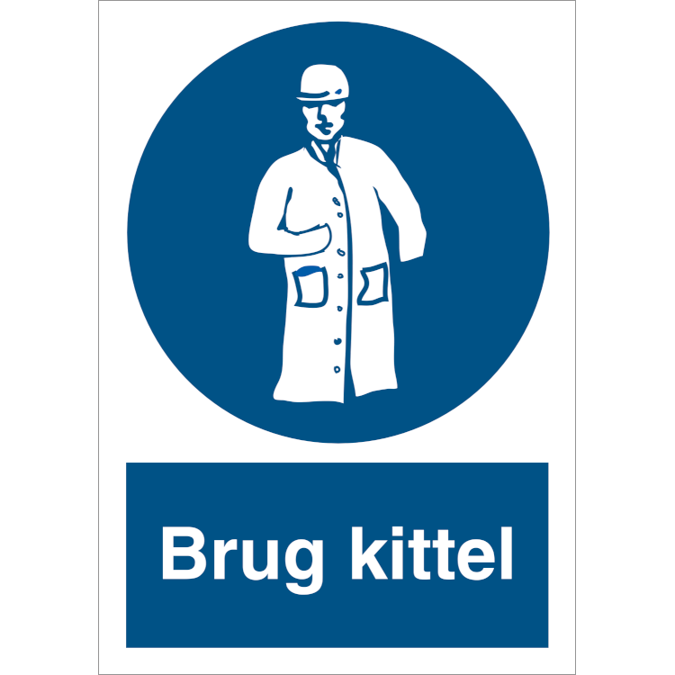 Skilt Brug kittel - Sikkerhedsgiganten