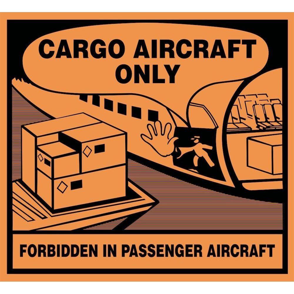 Skilt Cargo aircraft only 132717 - Sikkerhedsgiganten