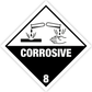 Skilt Corrosive kl. 8 fareseddel - Sikkerhedsgiganten