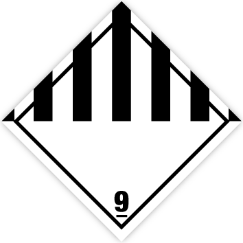 Skilt Dangerous substance kl. 9 fareseddel - Sikkerhedsgiganten