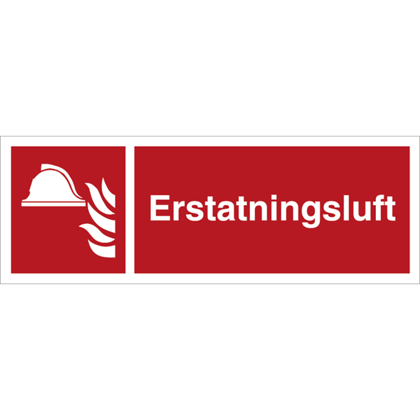 Skilt Erstatningsluft H498 - Sikkerhedsgiganten