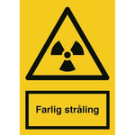 Skilt Farlig stråling A314 - Sikkerhedsgiganten